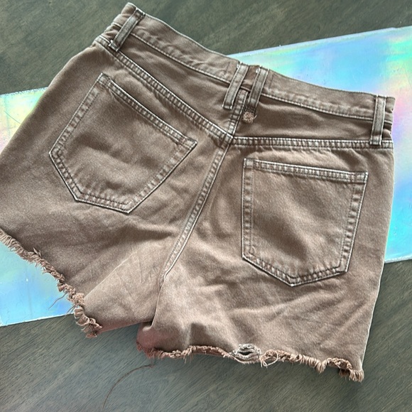🍫 Free People We the Free Makai Cut Off Brown Denim Shorts 🍫 - Picture 10 of 14